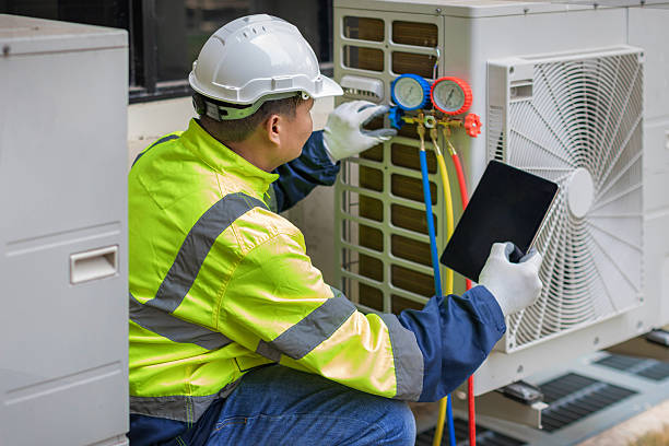 Professional Hvac technician working in Peapack, NJ